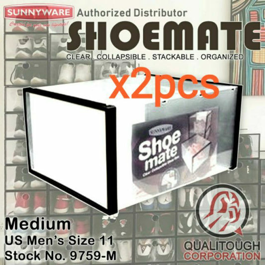 2 pcs Sunnyware 9759-M ShoeMate Shoe box (Max. US size 11)