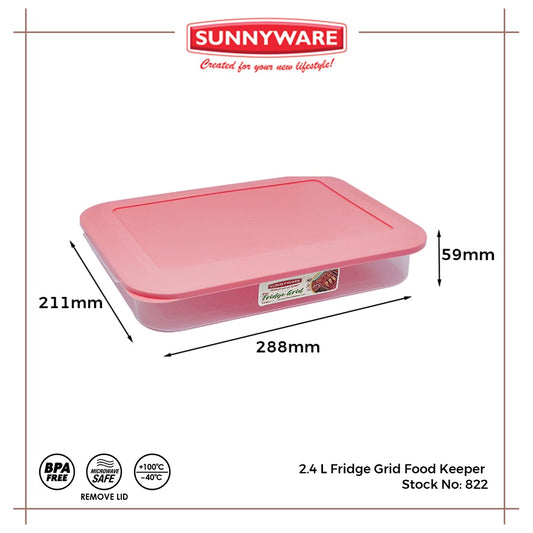 SUNNYWARE 822 - 2.4 L Fridge Grid Food Keeper 1PC