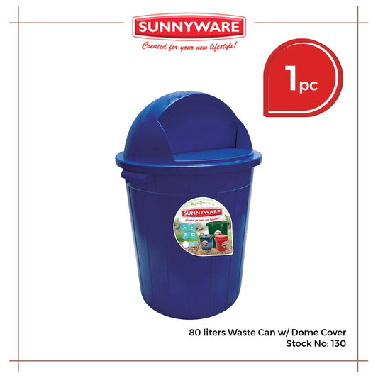 Sunnyware 130 80 liters Waste Can w/ Dome Cover large drum