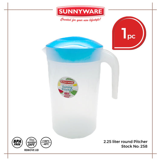 1pc 2.25 Liter Round Pitcher | Sunnyware 258 – Deluxe