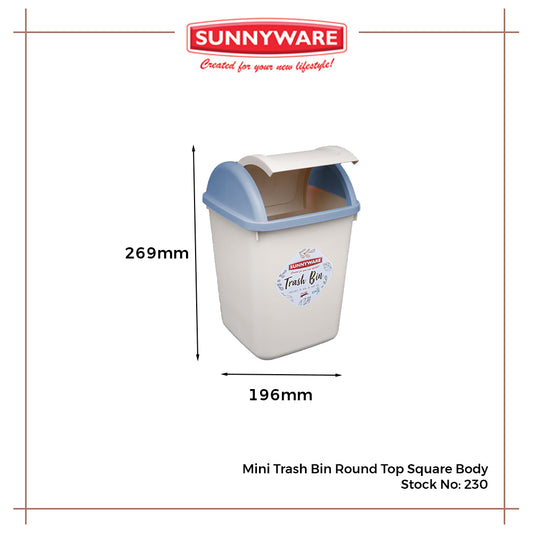 Sunnyware 230 Mini Trash Bin - round cover