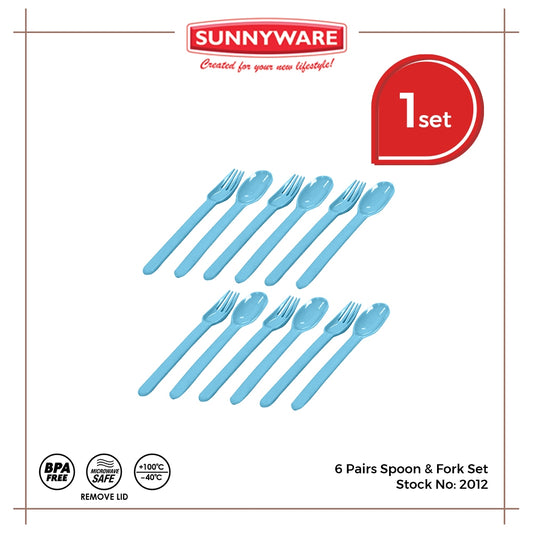 Sunnyware 2012 (6 pairs) Spoon & Fork Set