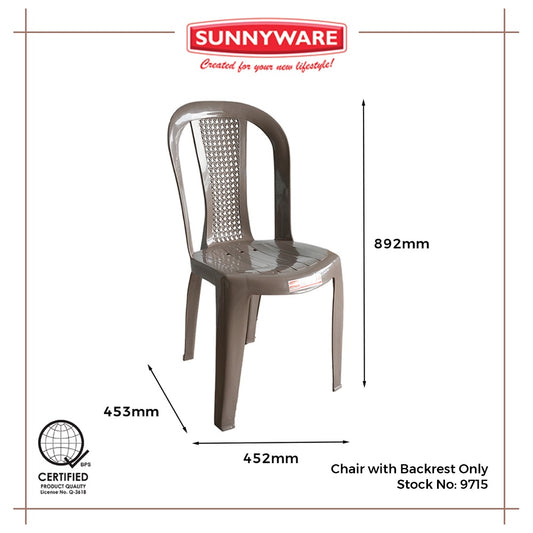 6 pcs Sunnyware 9715 Chair with Backrest only