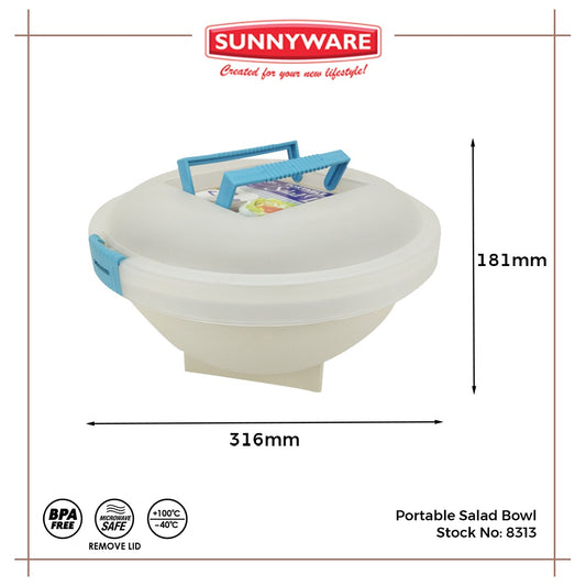 Sunnyware 8313 Portable Salad Bowl