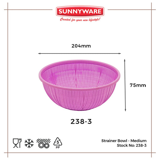 Sunnyware 238-3 Strainer Bowl - medium
