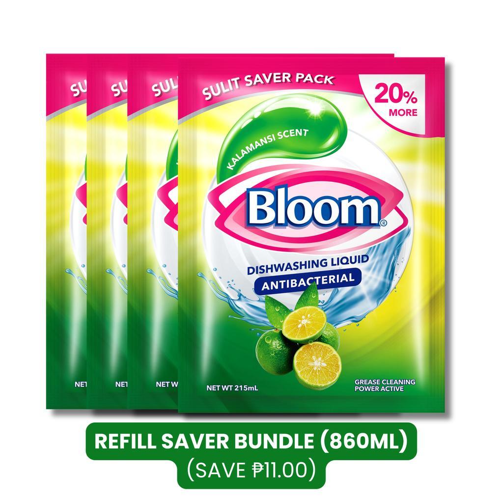 Bloom Kalamansi Dishwashing Liquid Plant-Based Grease Cleaner Stand Up Squeeze Bottle Refill Pouch