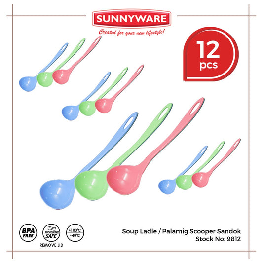 12pcs Soup Ladle / Gulaman Scooper [Sunnyware 9812] | Plasticware | Kitchenware | BPA Free | Sandok