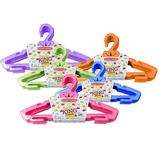 6 pcs Sunnyware 888-JR-A Flat Baby Hanger - deluxe