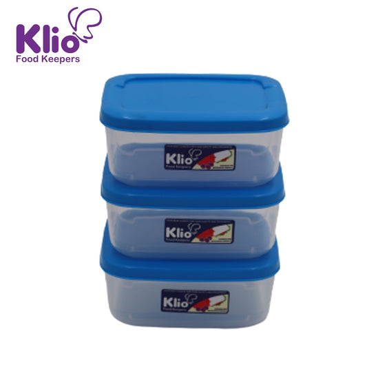 Klio-S001 Square Food Container Small 3pcs