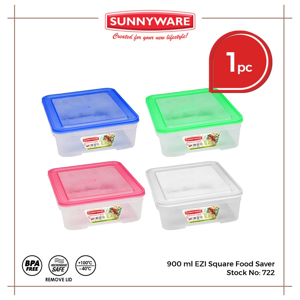 1pc 900 ml EZI Food Saver Keeper Storage Container [Sunnyware 722] Microwavable House Plastic Ware