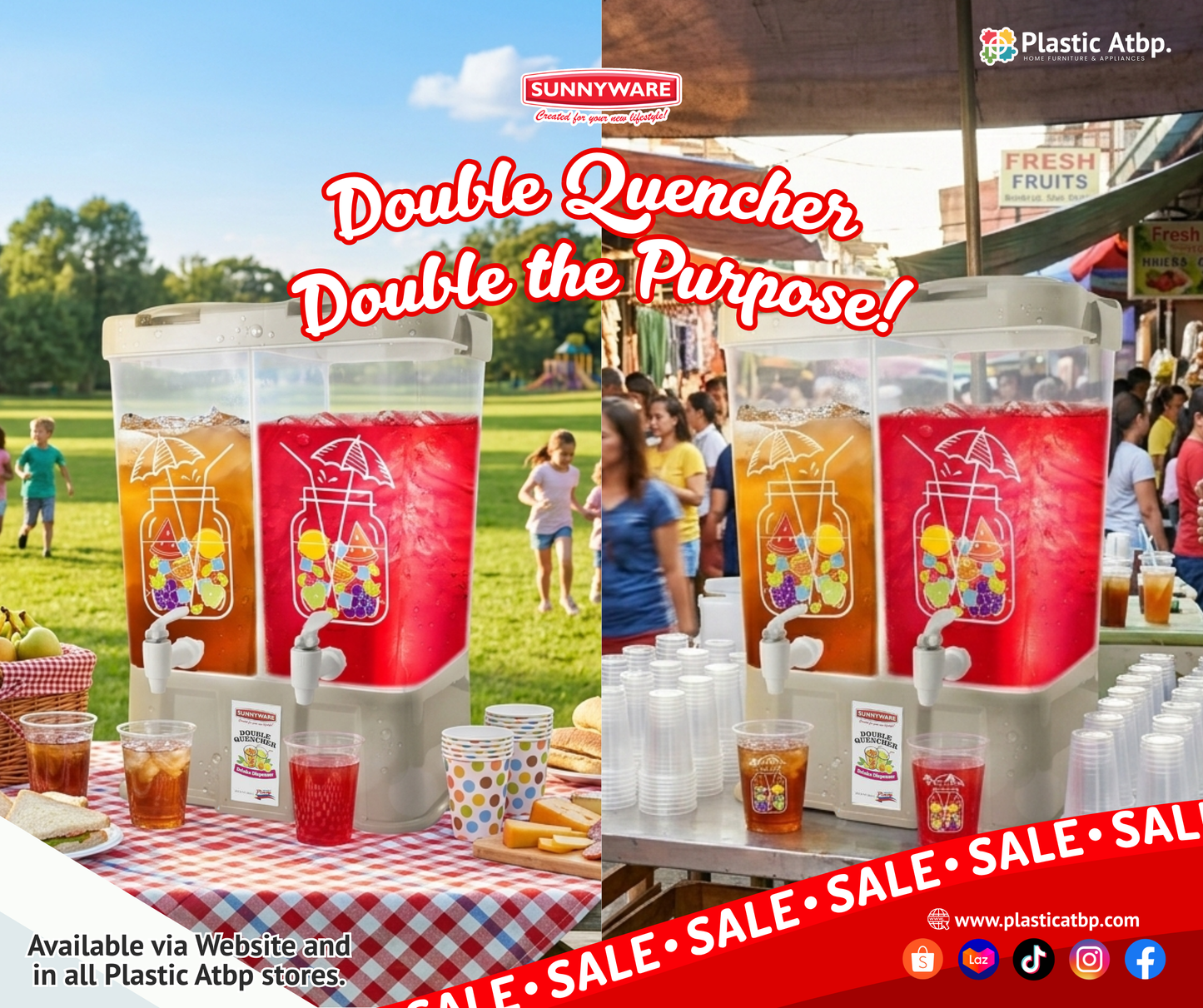 Sunnyware 9868-S 22 L Double Quencher Dispenser