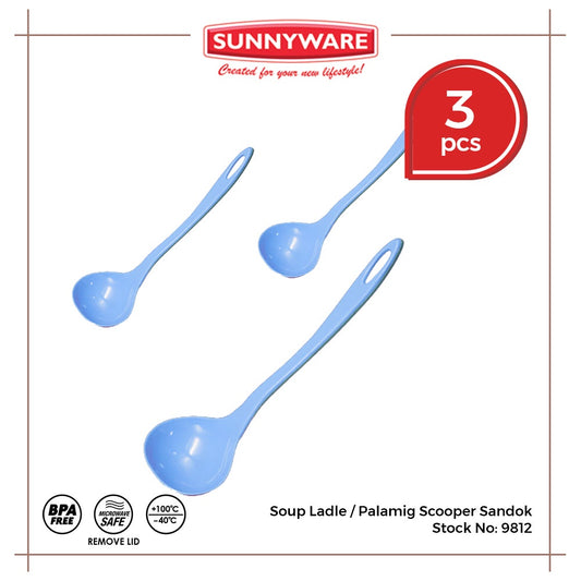 3pcs Soup Ladle / Gulaman Scooper [Sunnyware 9812] | Plasticware |Kitchenware | BPA Free | Sandok