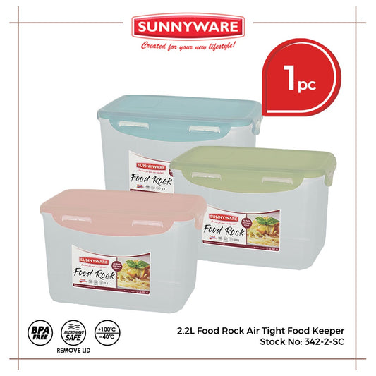 Sunnyware 342-2 2.2 L Food Rock Air Tight Food Keeper Container Leak Proof | Plastic Ware | BPA Free