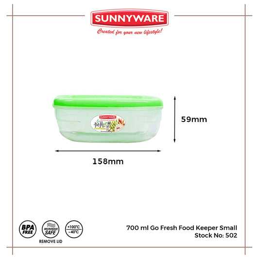 3pcs 700mL Go Fresh Food Keeper Small [Sunnyware 502] |Plasticware | Kitchenware | Storage |BPA Free