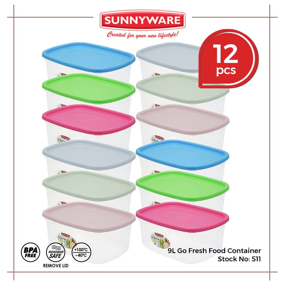 12pcs 9L Go Fresh Food Container [Sunnyware 511] | Plasticware | Kitch ...