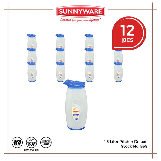 12pcs 1.5 liter Pitcher – Deluxe [Sunnyware 558] | Plasticware | Drinkware | Jug and Pitcher