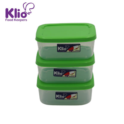 Klio-S001 Square Food Container Small 3pcs