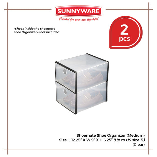 2 pcs Sunnyware 9759-M ShoeMate Shoe box (Max. US size 11)