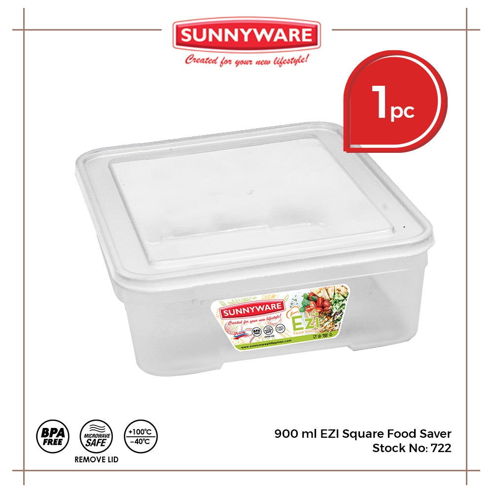 1pc 900 ml EZI Food Saver Keeper Storage Container [Sunnyware 722] Microwavable House Plastic Ware