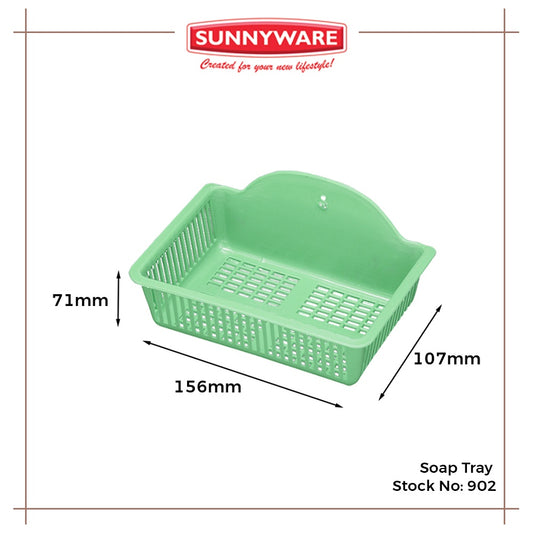 3pcs Soap Tray [Sunnyware 902] | Plasticware | Bath Soap Holder | Bathroom Accessories