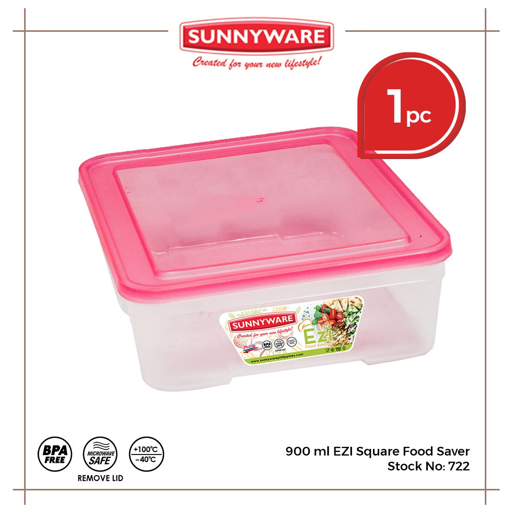 1pc 900 ml EZI Food Saver Keeper Storage Container [Sunnyware 722] Microwavable House Plastic Ware