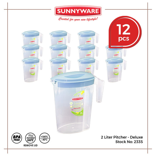 12pcs 2L Pitcher – Deluxe [Sunnyware 2335] | BPA Free | Plasticware