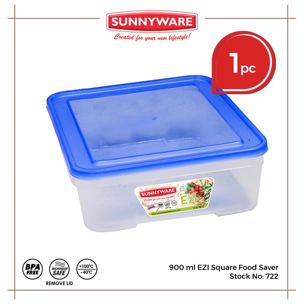 1pc 900 ml EZI Food Saver Keeper Storage Container [Sunnyware 722] Microwavable House Plastic Ware