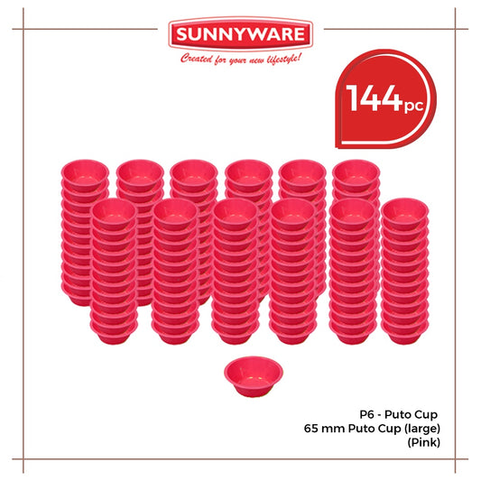 144pcs (1 gross) set P6 65 mm Puto Cup (large) - assorted 65mm x 25mm Puto Cup  [ Sunnyware P6 ]