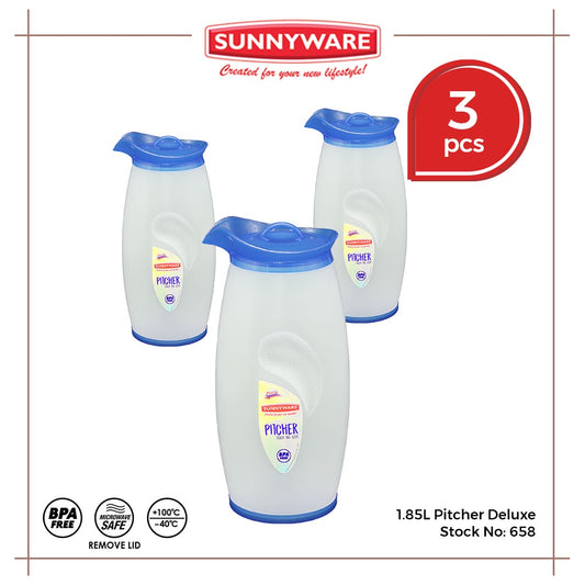3pcs 1.85 liter Pitcher – Deluxe [Sunnyware 658] | Plasticware | Drinkware | Jug and Pitcher