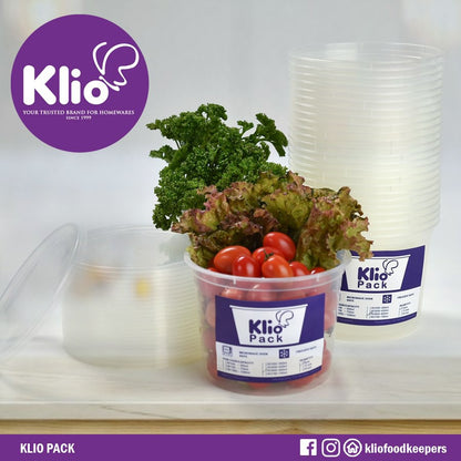 Klio Microwavable Plastic Container Round (Pack of 10pcs)