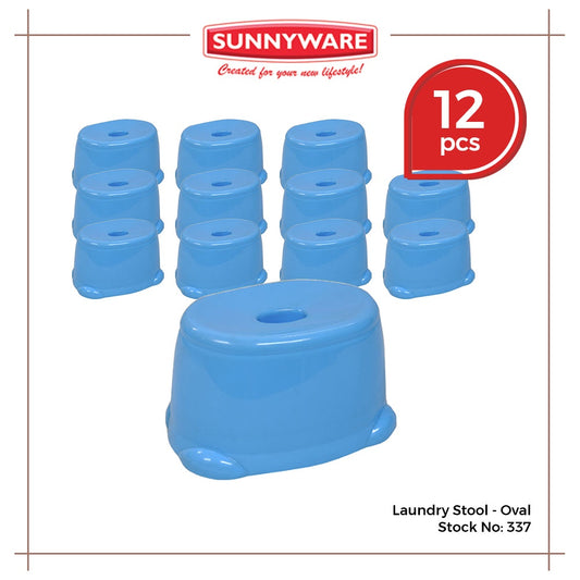 12pcs Laundry Stool - Oval [Sunnyware 337] | Plasticeware | Householdware | Laundryware