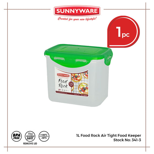 Sunnyware 341-3 1 L  Food Rock Air Tight Food Keeper Container Leak Proof