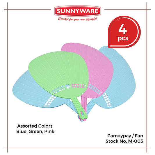 4pcs Pamaypay / Fan [Sunnyware M-003] | Plasticware | Householdware | Giveaways | Souvenir