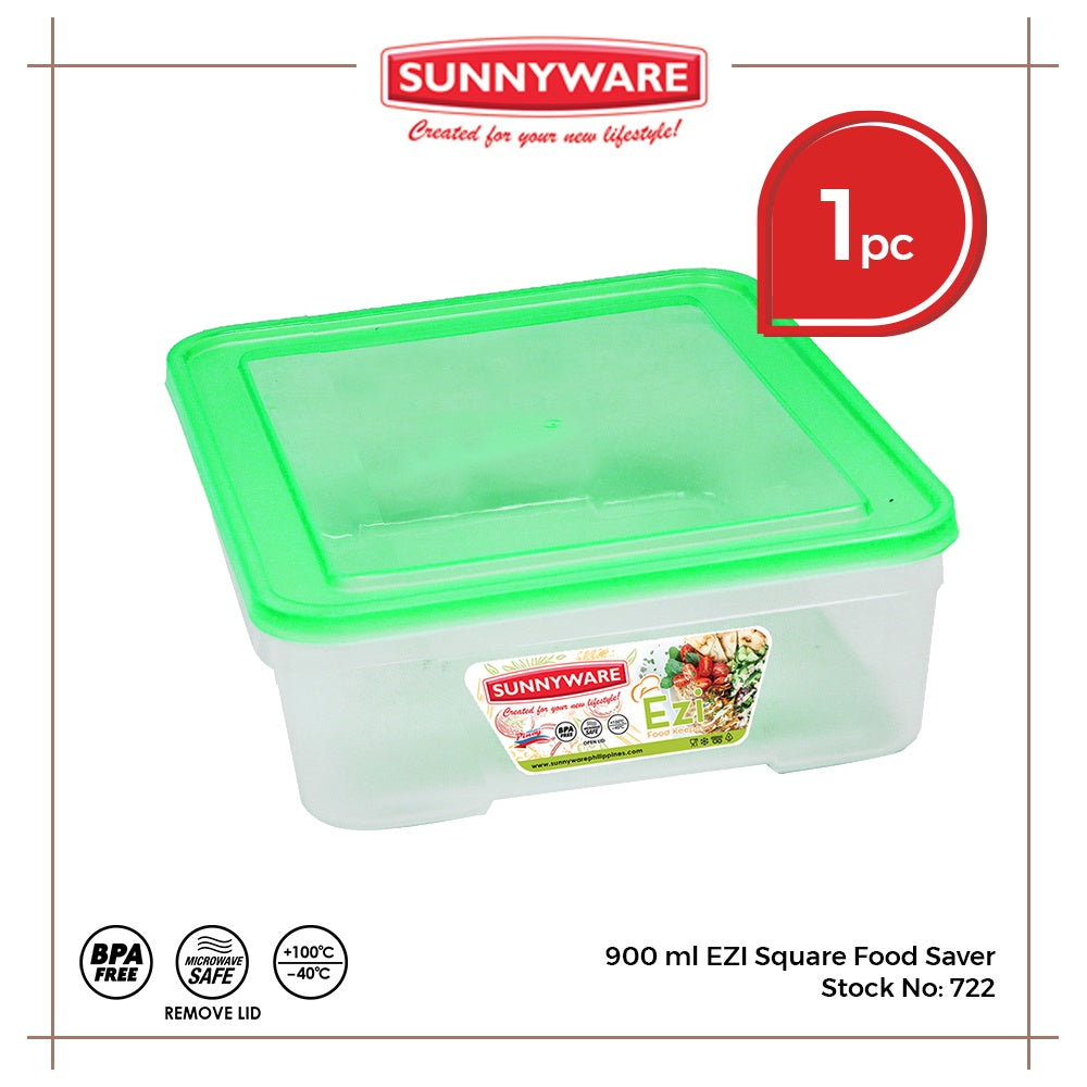 1pc 900 ml EZI Food Saver Keeper Storage Container [Sunnyware 722] Microwavable House Plastic Ware