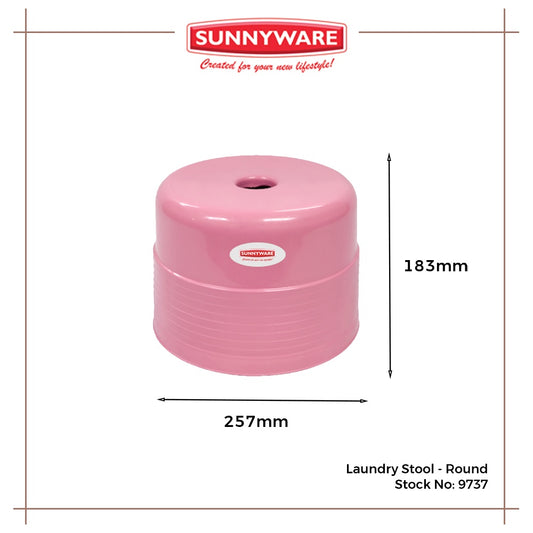 Sunnyware 9737 Laundry Stool - round