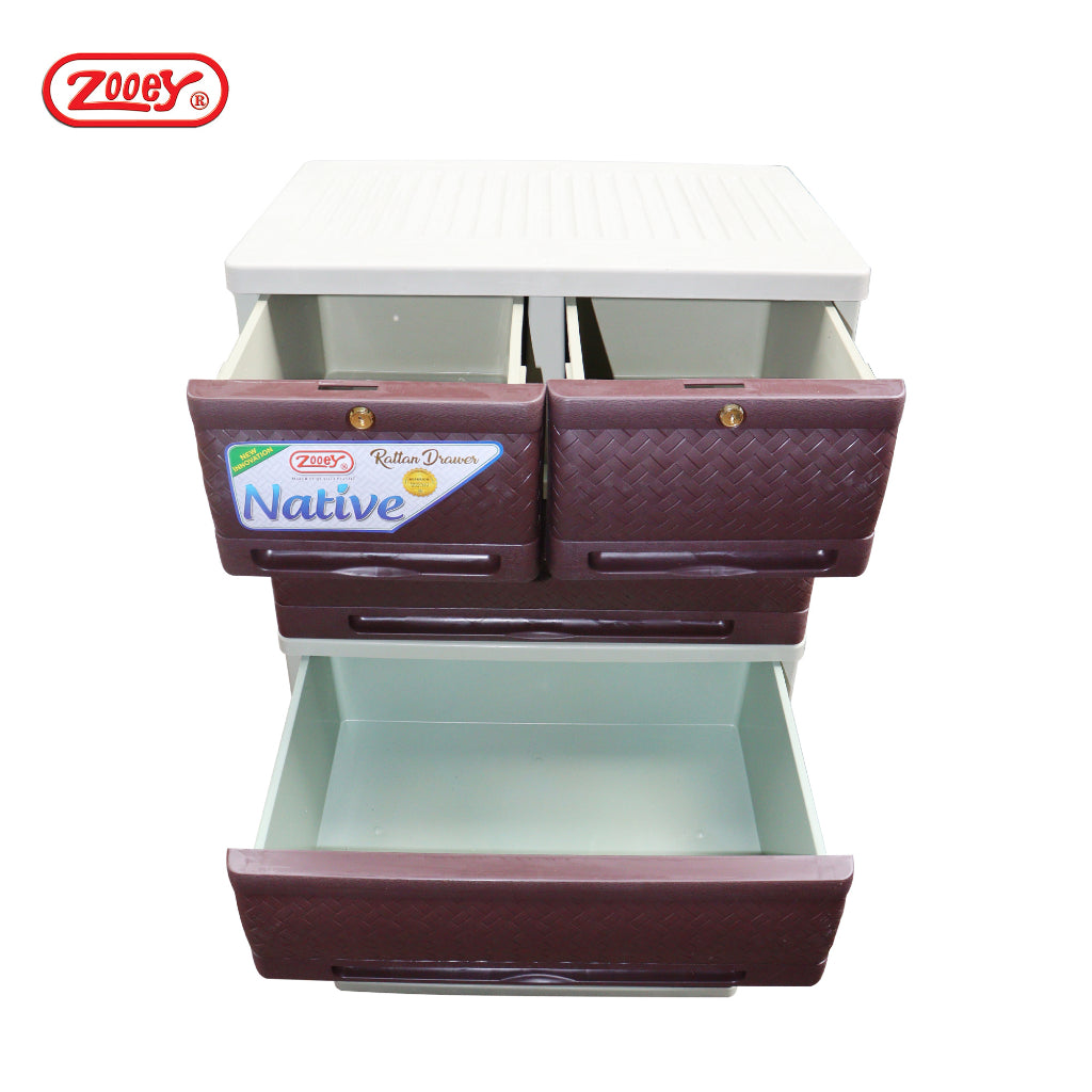 Zooey Native Rattan Drawers 6 Layer Stock No. 2002-6L