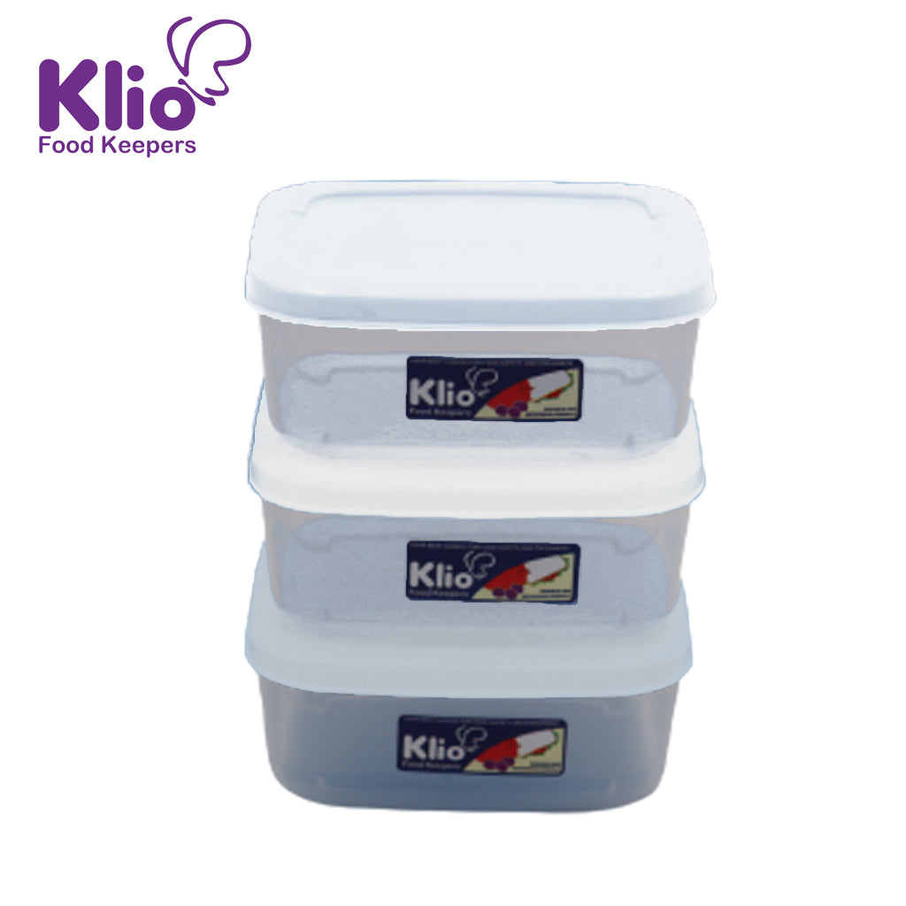 Klio-S001 Square Food Container Small 3pcs