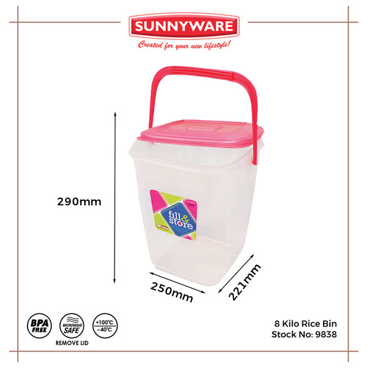 Sunnyware 9838 8 Kilo  Rice Bin