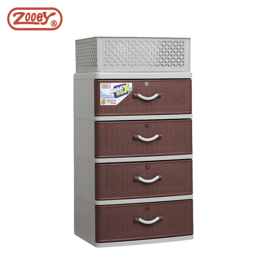 Zooey Mega Box Drawer 4 Layer Stock No. 399-4L/Wardrobe/Organizer