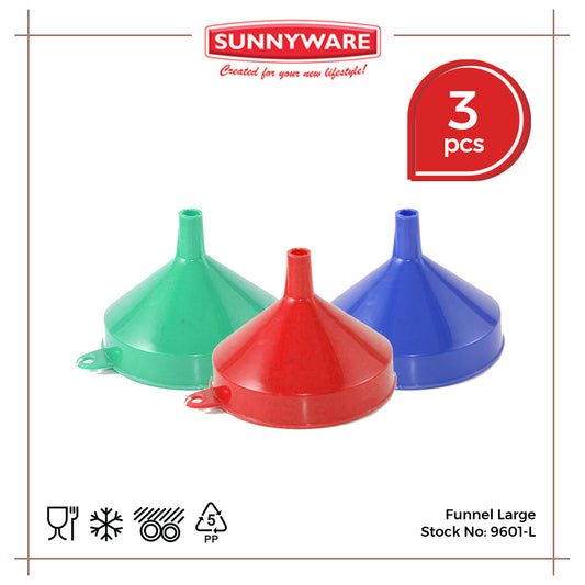 3pcs Funnel Large [Sunnyware 9601-L] | Plasticware | Kitchenware | Kitchen Utensil | Embudo