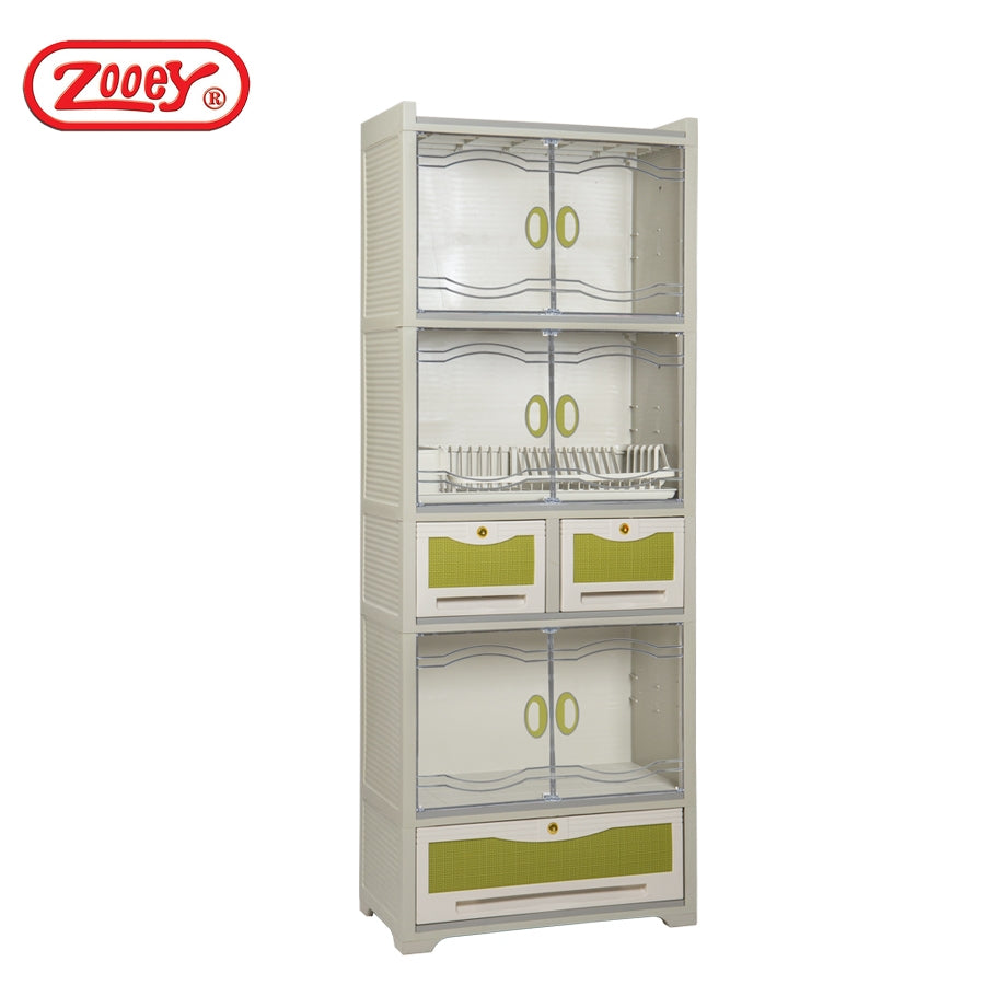 Zooey Master Deluxe 2 Tone Dish Cabinet Stock No. MD-909