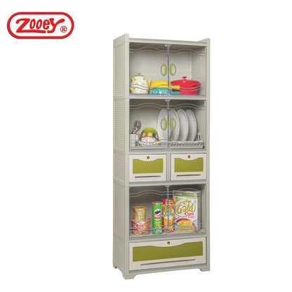 Zooey Master Deluxe 2 Tone Dish Cabinet Stock No. MD-909