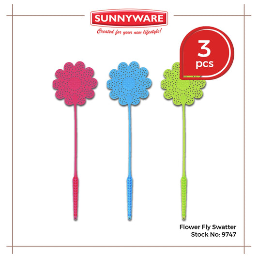 3pcs Flower Fly Swatter [Sunnyware 9747] | Plasticware | Pest Control | Insect Killer |Householdware