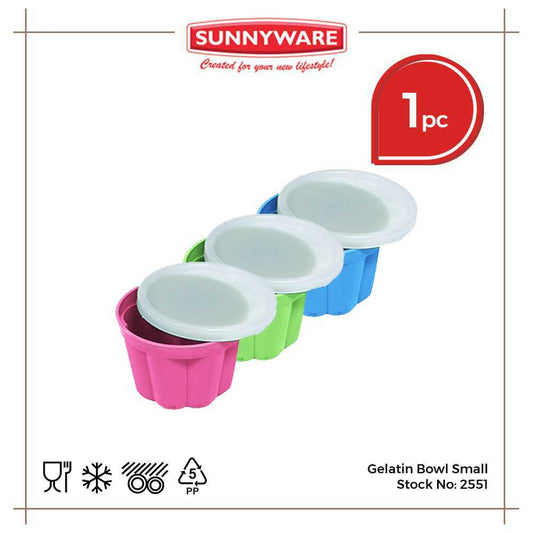 Sunnyware 2551 Gelatin Bowl Molder Mold - Small for Gulaman Jelly | Plastic | High Quality | Makapal