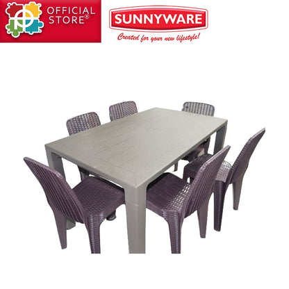 Sunnyware Tahanan Koleksyon "Mesa ng Bayan" 6 Seater Stock No. 871