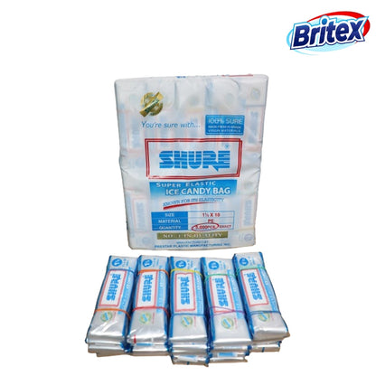 Plastic Ice Bag Ice Candy Sugar Bag Plastic Shure 1 1/2x10  100 pcs