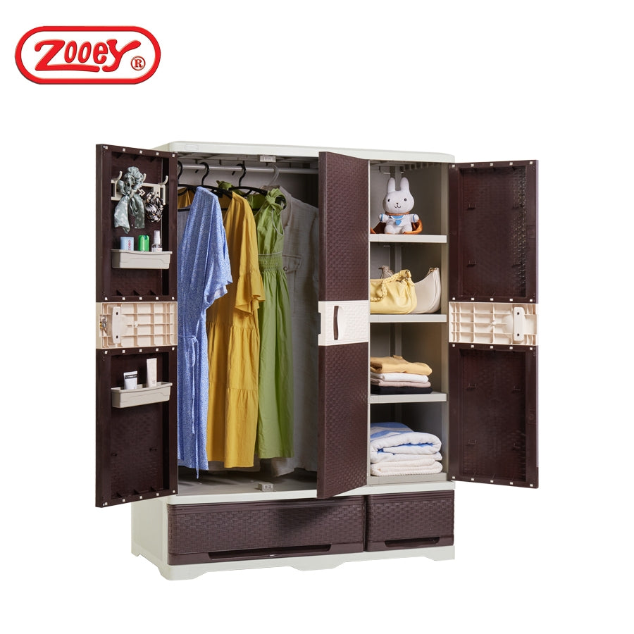 ZOOEY GRAND RATTAN CABINET /Wardrobe/Clothes Organizer Stock No.GRR-2009 Rattan