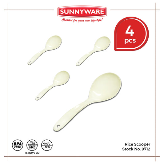 4 pcs Sunnyware 9712 Rice Spoon