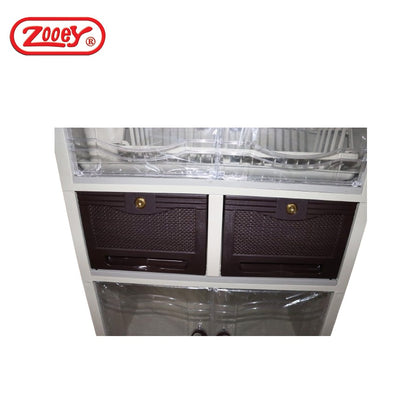 Zooey Master Deluxe 2 Tone Dish Cabinet Stock No. MD-909