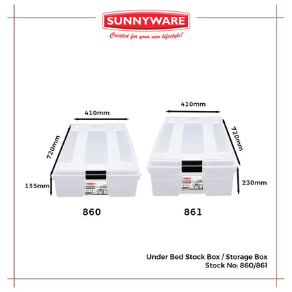 30L Under Bed Stock Box / Storage Box [Sunnyware 860]